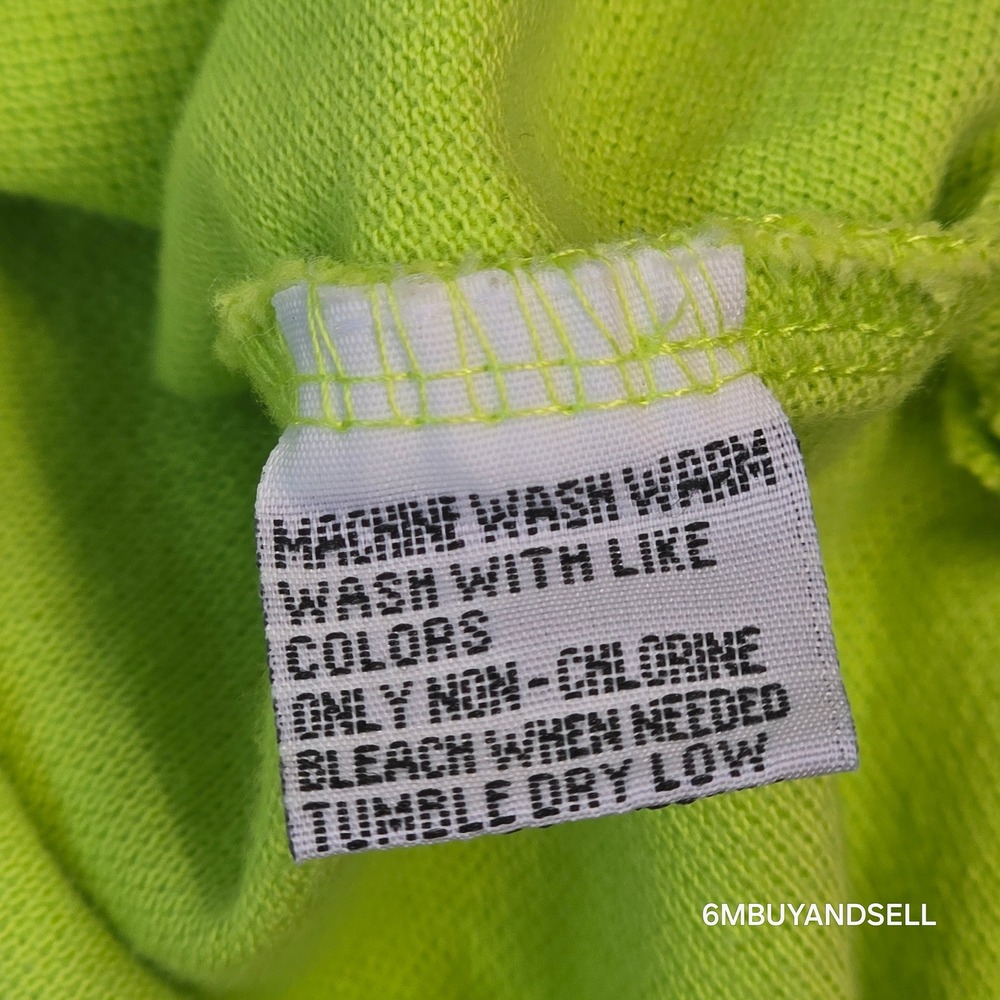 Polo Ralph Lauren Mens XXL Lime Green Pique Cotton Short Sleeve Polo‎ Shirt - Picture 8 of 10
